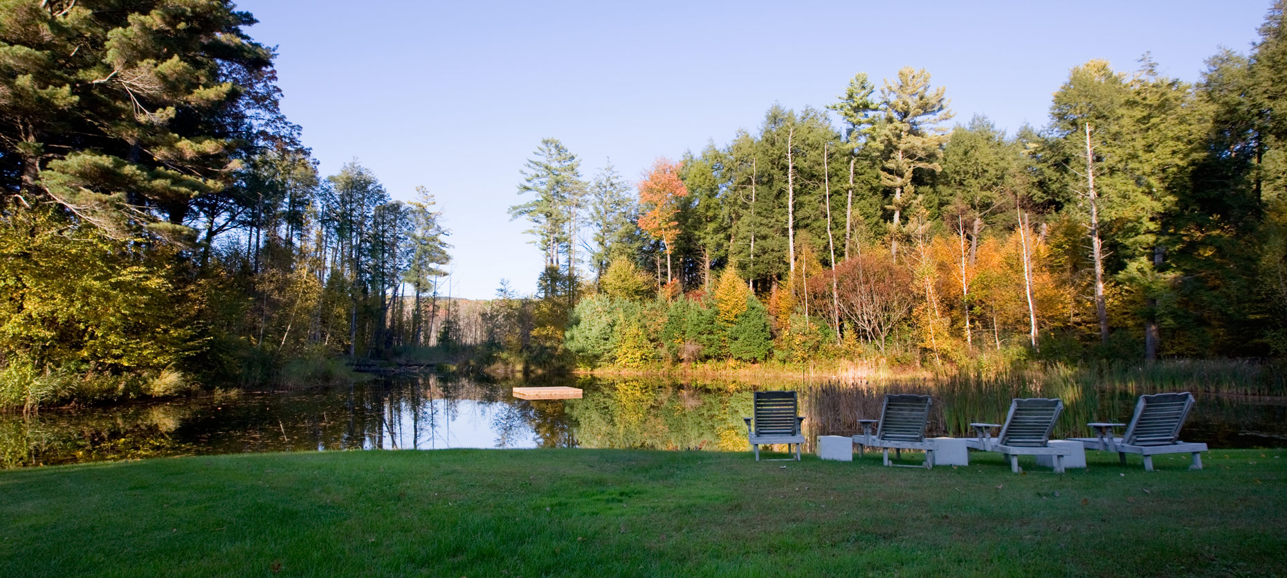 Upstate Private Pond in Fall
