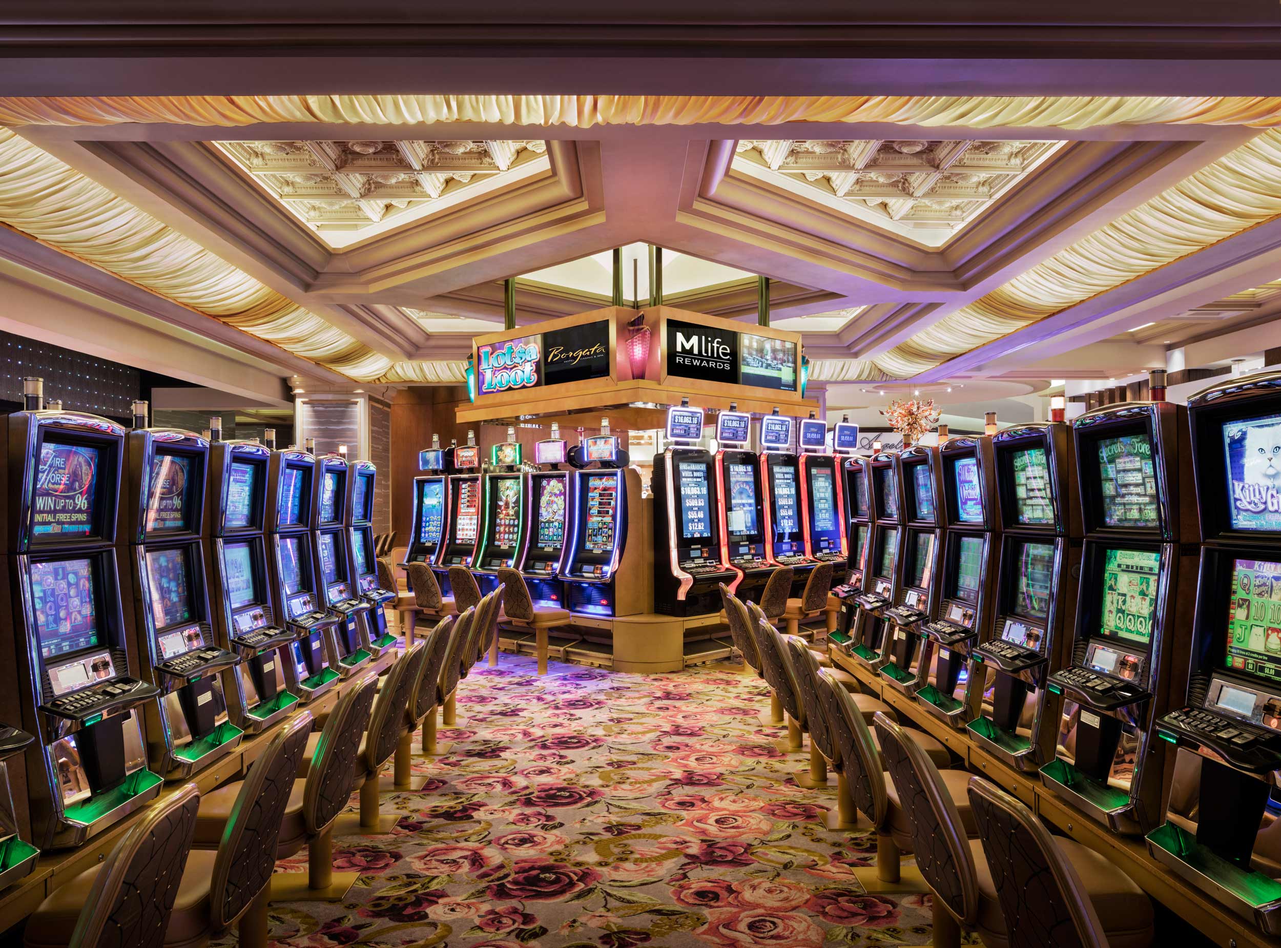 Slot Machines in the Casino of The Borgata Hotel and Casino
